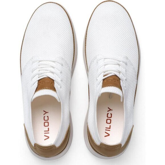 ⚡VILOCY Men's White Fashion Business Comfortable Breathable Dress Sneaker - Picture 7 of 7